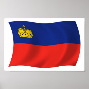 Liechtenstein Flag Poster Print