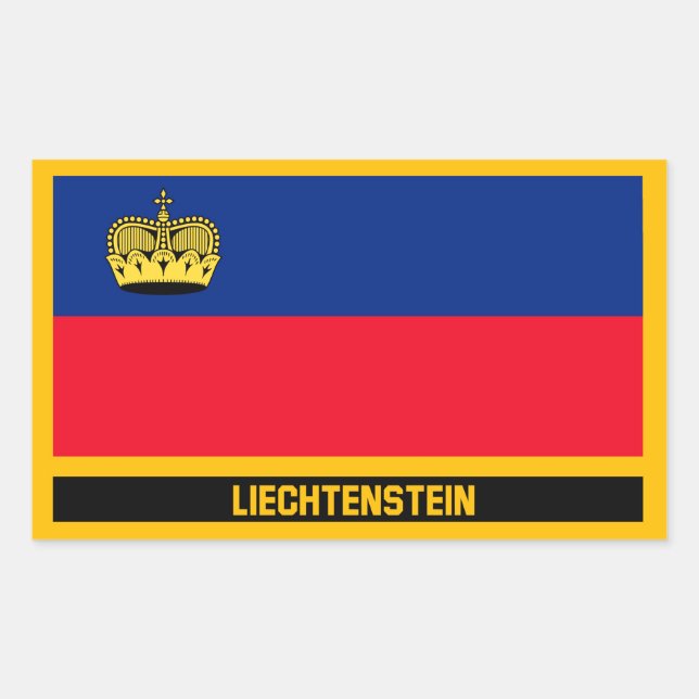Liechtenstein Flag Rectangular Sticker (Front)