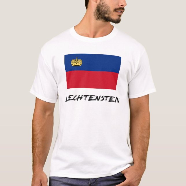 Liechtenstein Flag T-Shirt (Front)