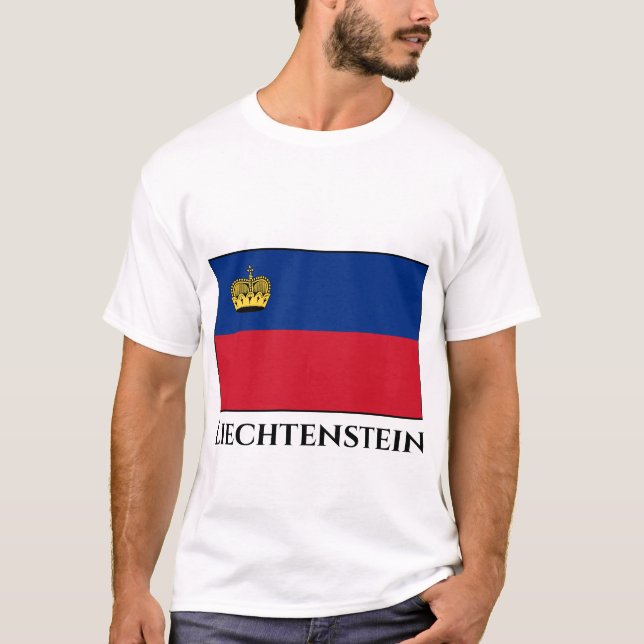 Liechtenstein Flag T-Shirt (Front)