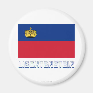 Liechtenstein Flag with Name Magnet