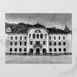 Liechtenstein Government House Foil Holiday Postcard