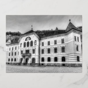 Liechtenstein Government House Foil Holiday Postcard