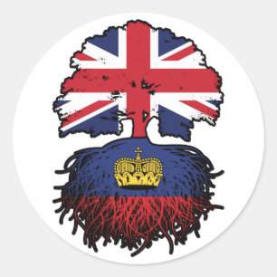 Liechtenstein Liechtensteiner British UK United Classic Round Sticker