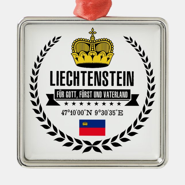 Liechtenstein Metal Tree Decoration (Front)