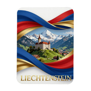 LIECHTENSTEIN National Culture Flag Heritage Magnet