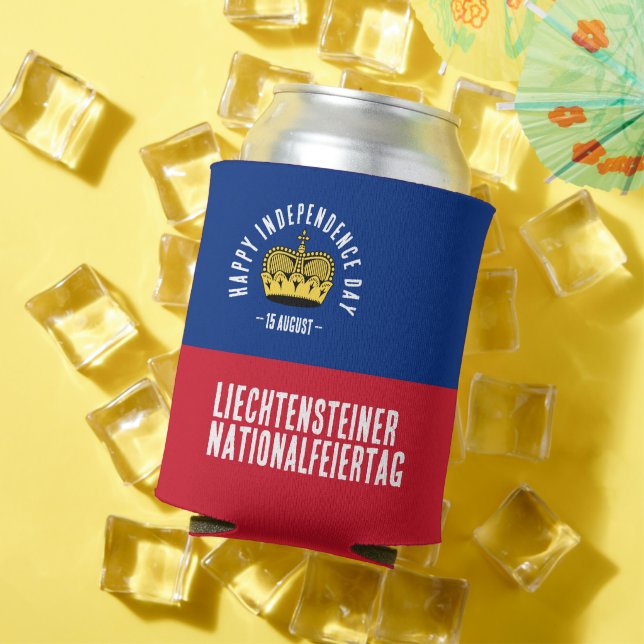 Liechtenstein National Day Flag Can Cooler (In Situ Summer)