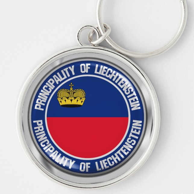 Liechtenstein Round Emblem Key Ring (Front)