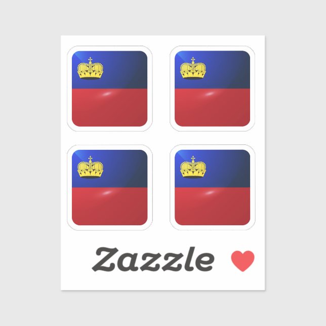 Liechtenstein square glossy flag (Sheet)