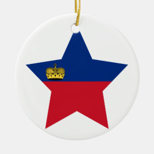Liechtenstein Star Ceramic Tree Decoration