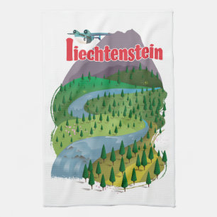 liechtenstein Travel poster Tea Towel