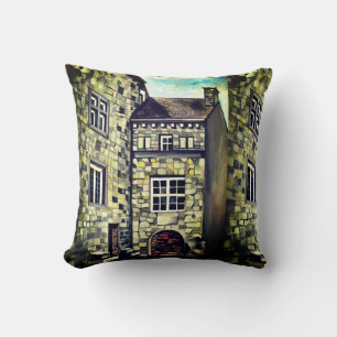 Liege, A Surreal Dreamscape Stone Castle Cushion