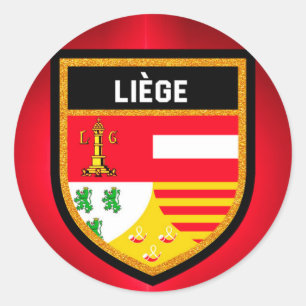Liège Flag Classic Round Sticker
