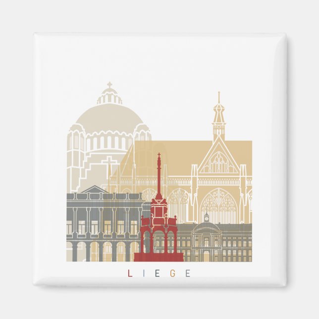 Liege skyline poster magnet (Front)