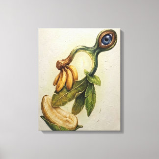Lienzo surrealista Ojo de banana Canvas Print