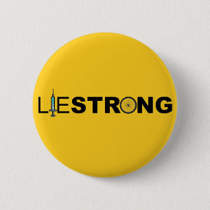 LIESTRONG - Lance Armstrong 6 Cm Round Badge