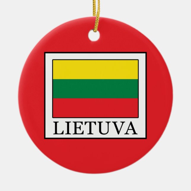 Lietuva Ceramic Tree Decoration (Front)