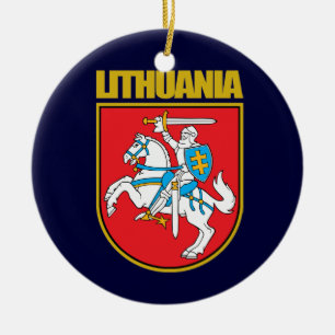 Lietuva (Lithuania) COA Ceramic Tree Decoration