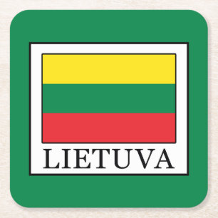 Lietuva Square Paper Coaster