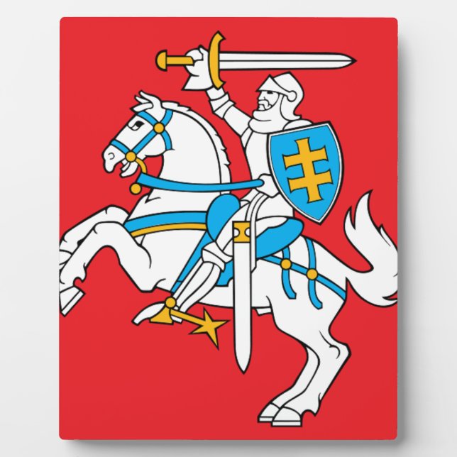 Lietuvos Valstybes Veliava, Vytis, Lithuania Flag Plaque (Front)
