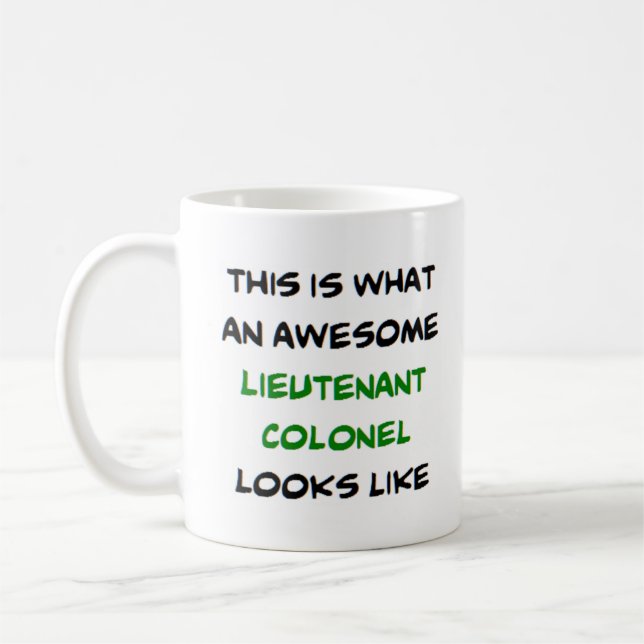 lieutenant colonel, awesome coffee mug (Left)