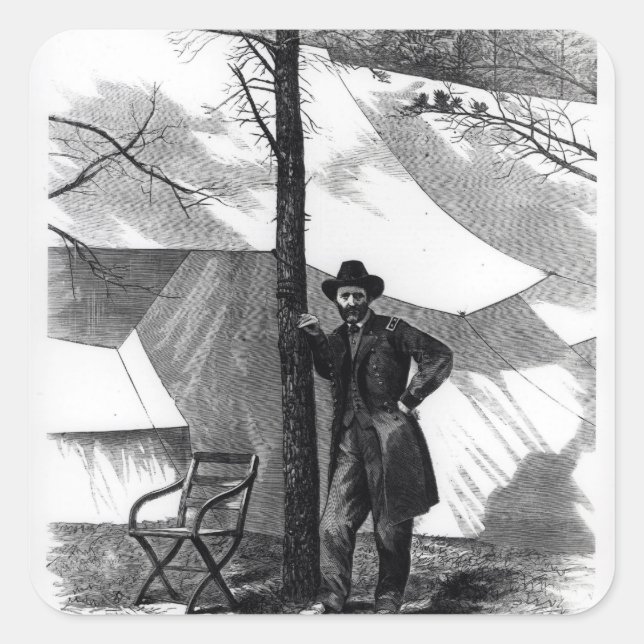 Lieutenant General Ulysses S. Grant Square Sticker (Front)