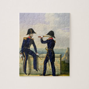 Lieutenants, plate 1 from 'Costume of the Royal Na Jigsaw Puzzle