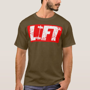 LIF Weightlifting Gym Fitness raining Barbell T-Shirt