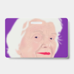 Life 15 Old Woman ID Badge
