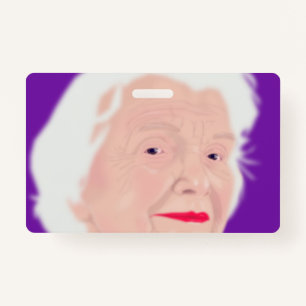 Life 15 Old Woman ID Badge