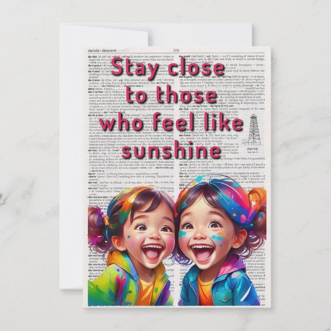 Life Affirming Greeting card (Front)