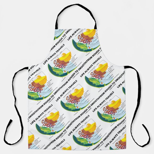 Life Always Travels From Rough To Smooth Humour Apron (Front)