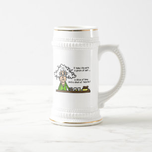 Life and Tequila Humour Beer Stein