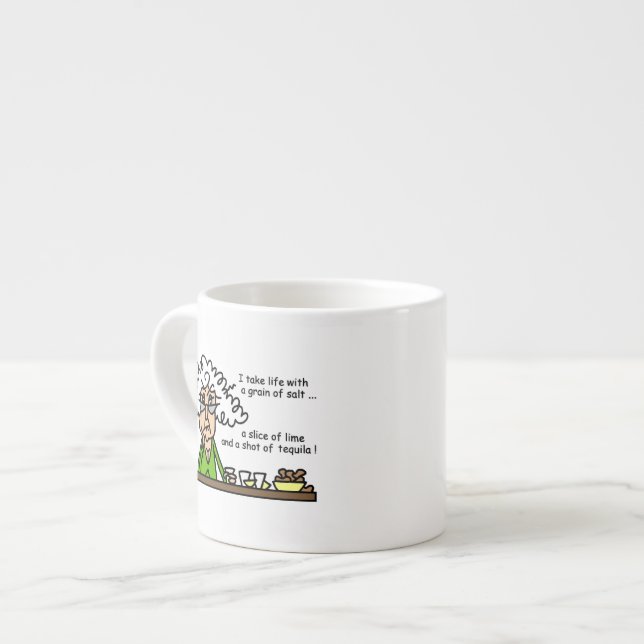 Life and Tequila Humour Espresso Cup (Front Left)