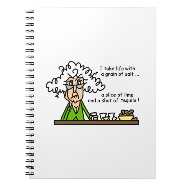 Life and Tequila Humour Spiral Notebook (Front)