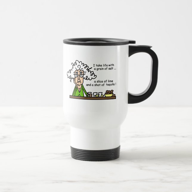 Life and Tequila Humour Travel Mug (Right)