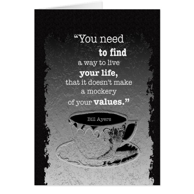 Life and Values, Illustrated Existentialism quote (Front)