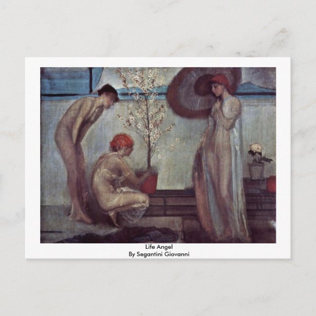 Life Angel By Segantini Giovanni Postcard (Front)