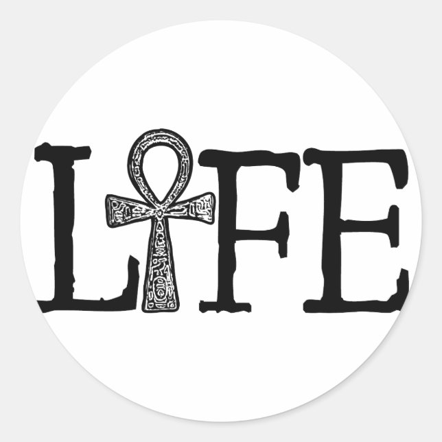 Life Ankh Classic Round Sticker (Front)