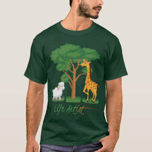 Life Artist: Funny Sheep Meme, w/ Giraffe, Acacia T-Shirt
