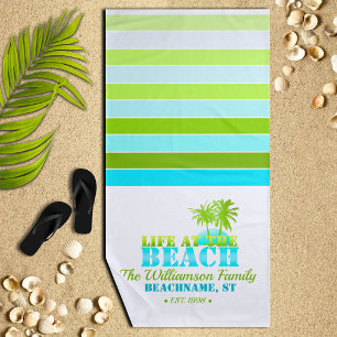 Life at the Beach Cool Blue/Green Towel