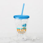 Life at The Beach Cool Blue/Orange Personalised