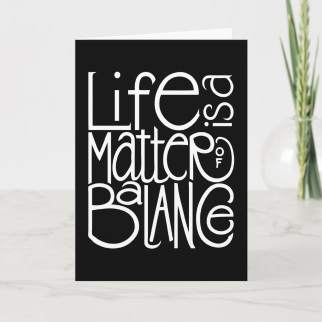 Life Balance White Card (Front)