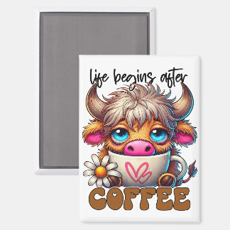 Life Begins After Coffee Magnet