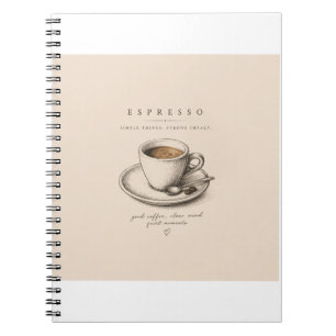 Life Begins After Espresso   Vintage Coffee Lover  Notebook
