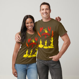 Life Begins at 20 Knots Red Orange Yellow Silhouet T-Shirt
