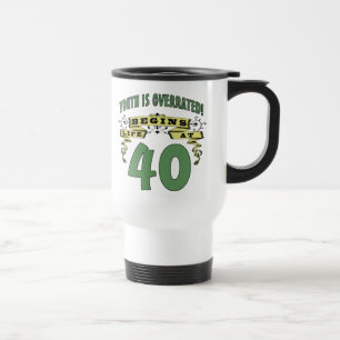 Life Begins At 40th Birthday Travel Mug