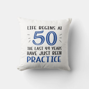 Life Begins At 50 Cushion