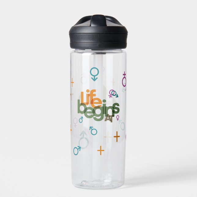 Life Begins At (Customise) |  Water Bottle (Front)