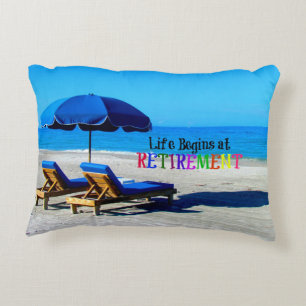 Life Begins at Retirement Decorative Cushion